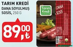 TARIM KREDİ DANA SOYULMUŞ SOSİS 250 G TARIM KREDİ DANA SOYULMUŞ SOSİS 250 G
